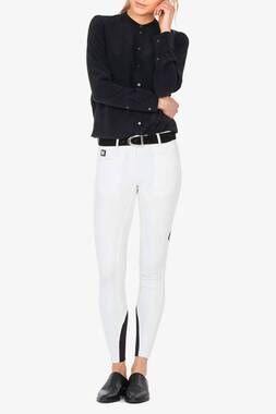 NEW EQUILINE cedar x-grip full seat breeches in white
